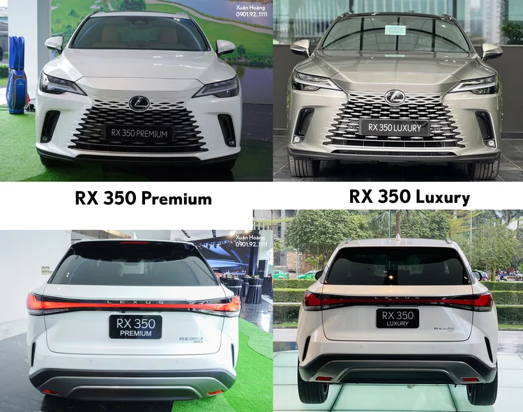 Điểm khác biệt về ngoại thất giữa lexus rx350 premium và luxury