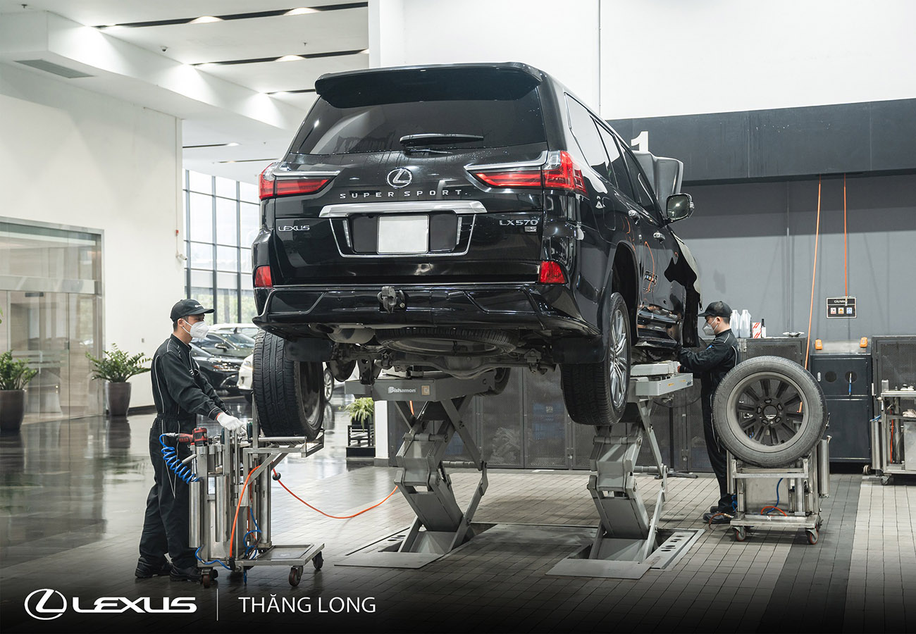 Khu vực xưởng dịch vụ Lexus Thăng Long