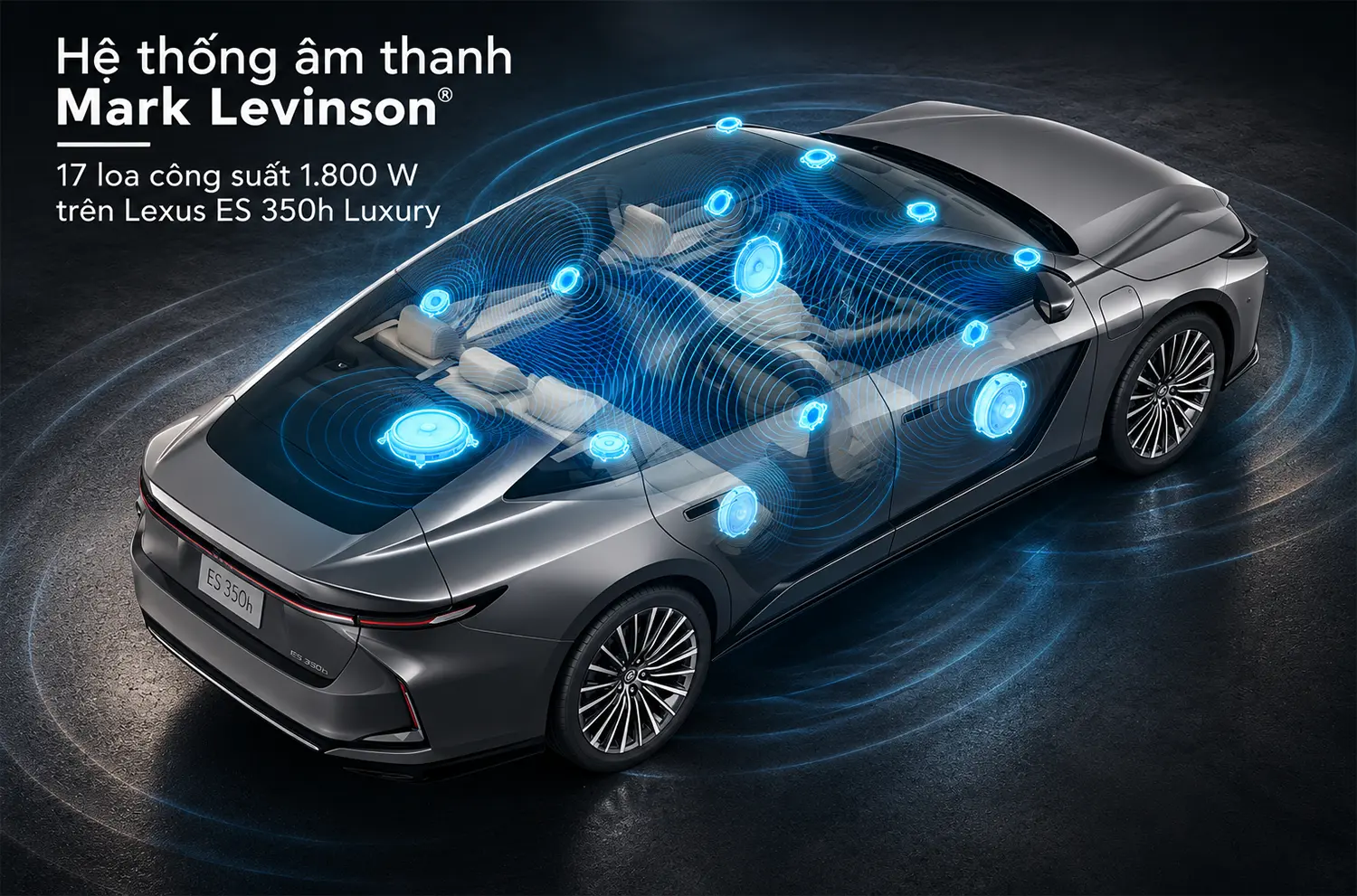 Hệ thống âm thanh Mark Levinson 17 loa trên Lexus ES350h Luxury