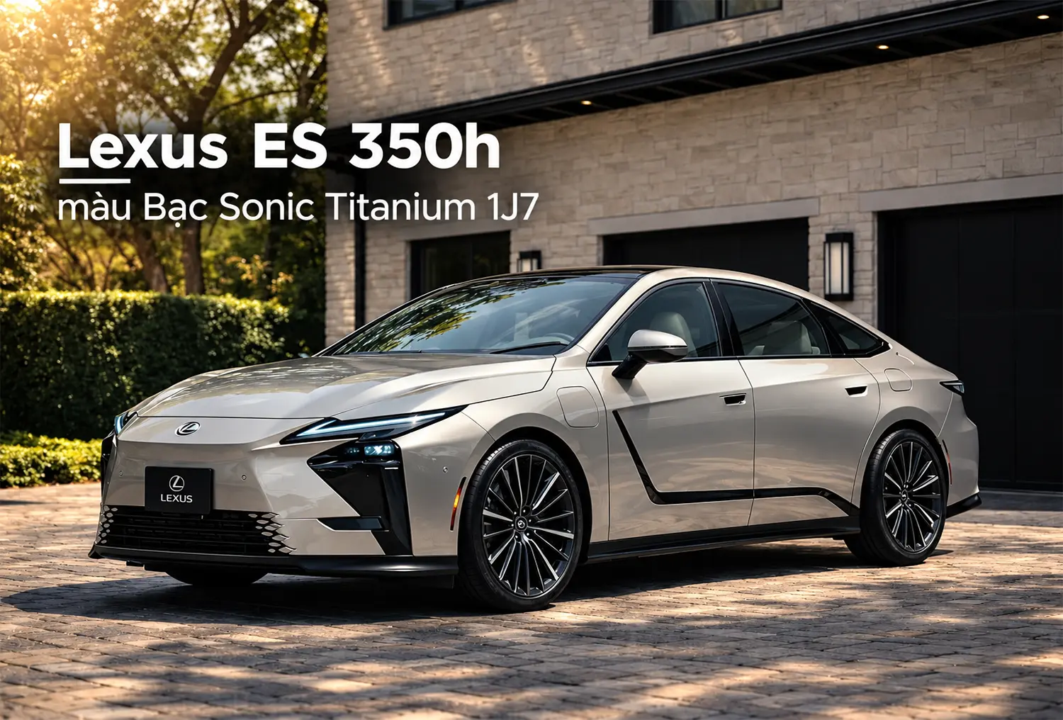 Lexus ES350h màu Bạc Sonic Titanium 1J7
