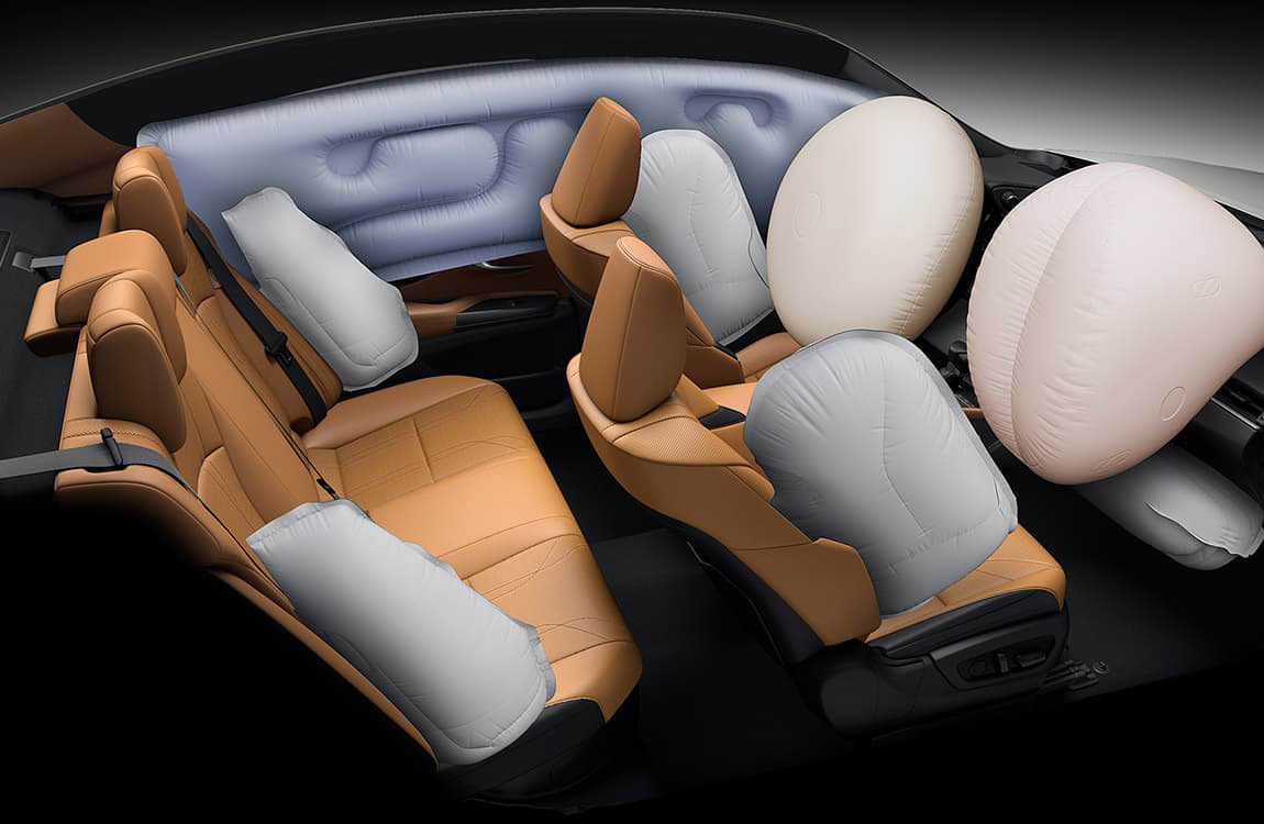 Hệ thống 10 túi khí an toàn trên xe Lexus ES300h