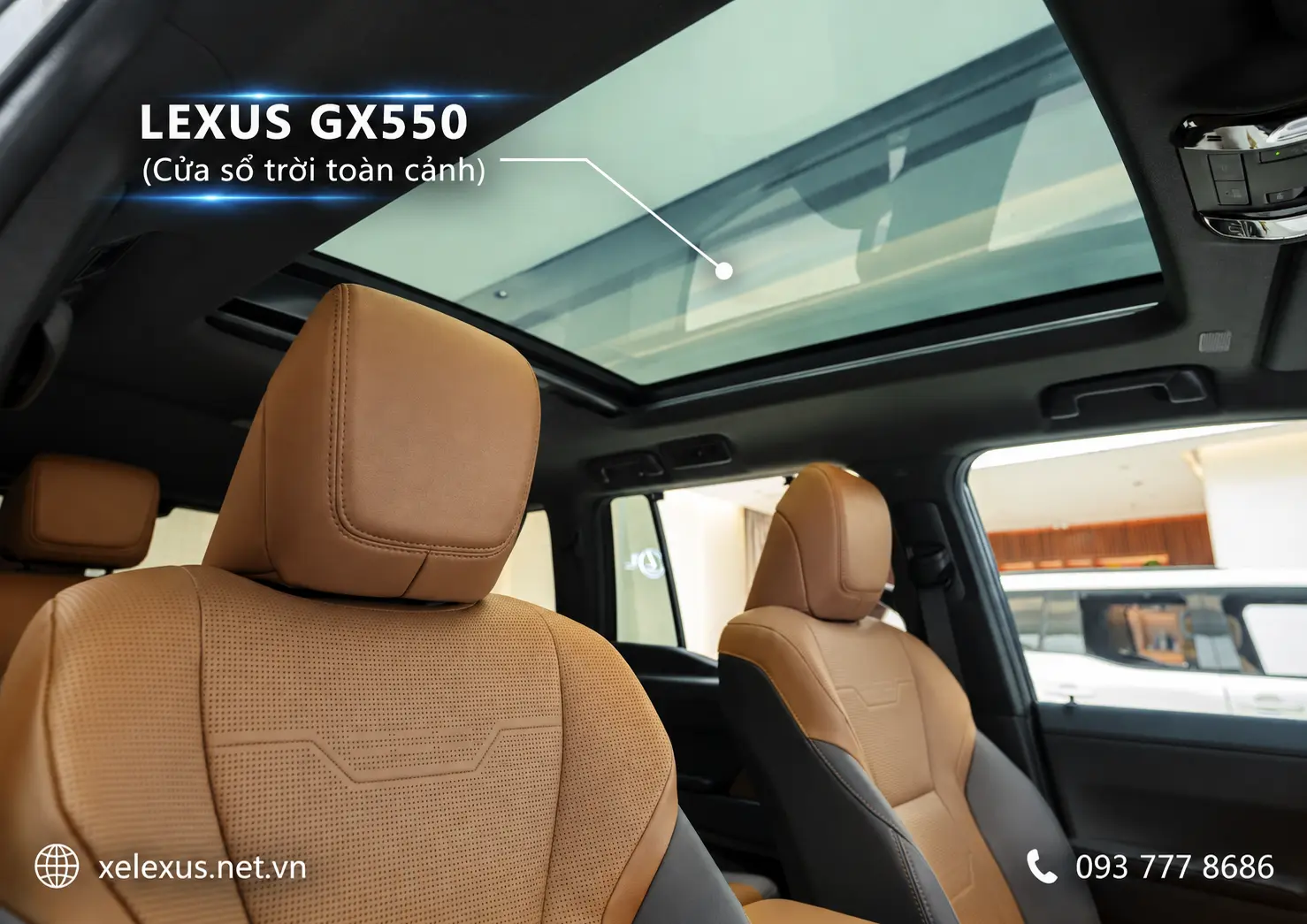 Lexus GX550 cửa sổ trời toàn cảnh