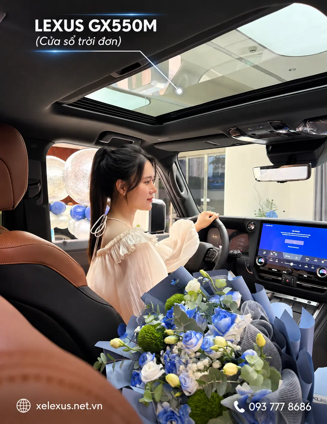 Lexus GX550M - cửa sổ trời đơn