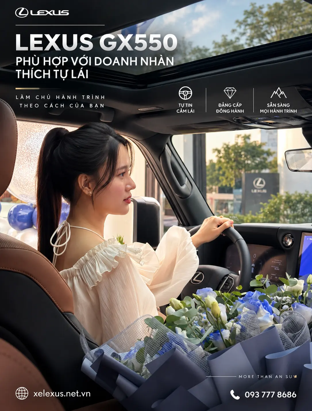 GX550 phù hợp với doanh nhân thích tự lái
