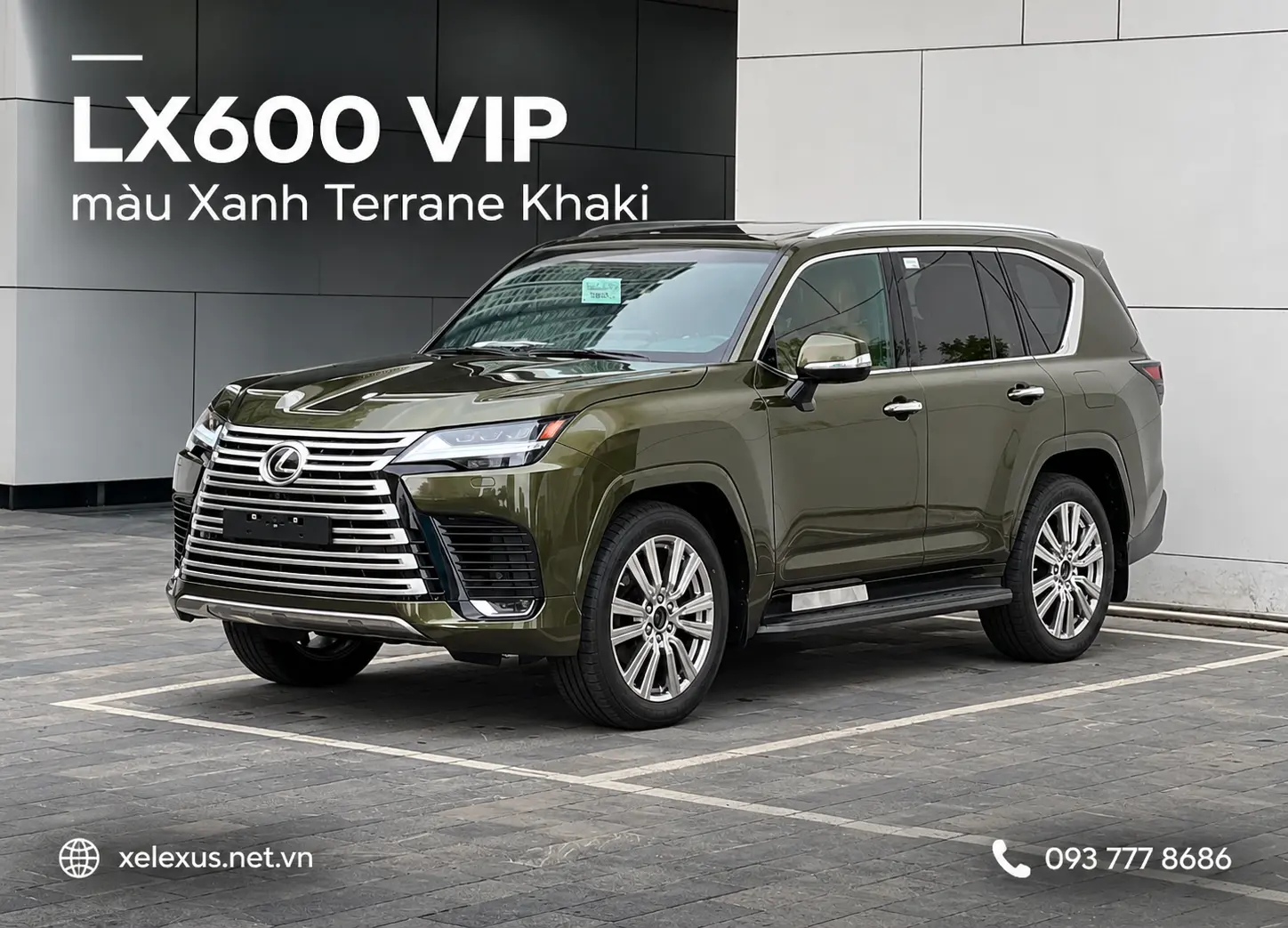 Lexus LX600 màu xanh (Terrane Khaki M.M – 6X4)