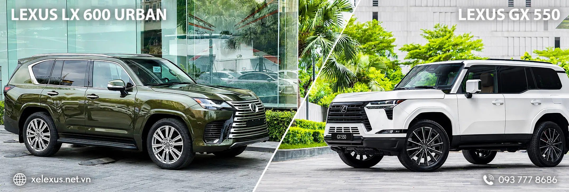 Hình ảnh xe Lexus LX600 Urban và Lexus GX550 tại Lexus Thăng Long