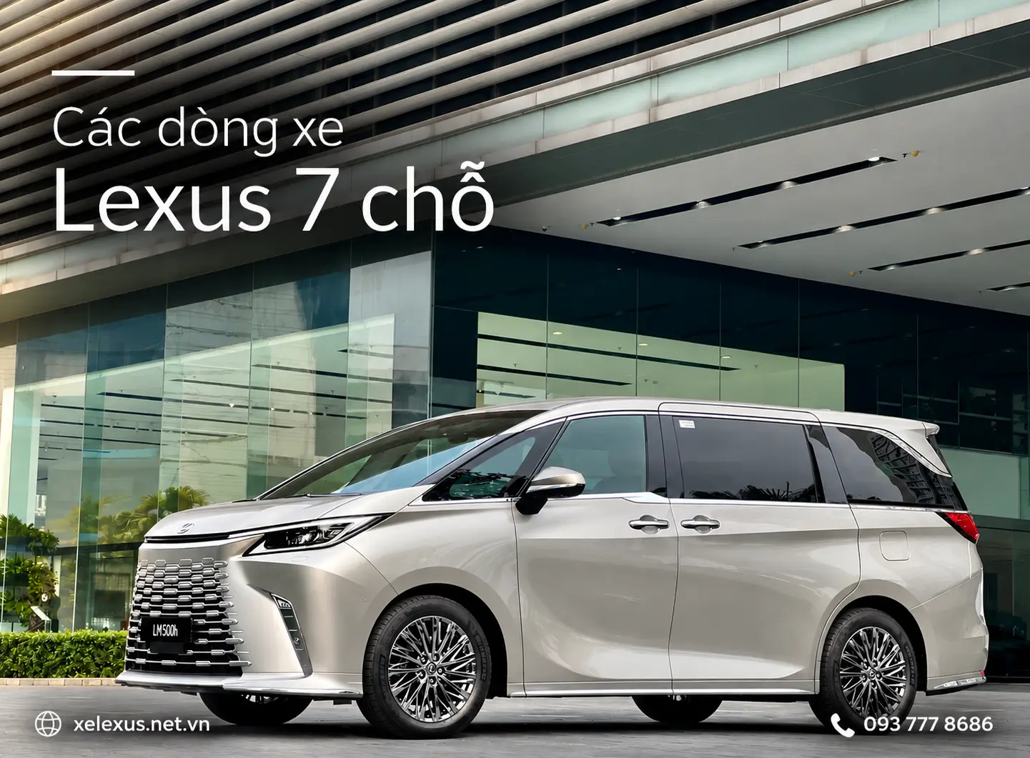 Xe Lexus LM500h 6 chỗ màu Bạc